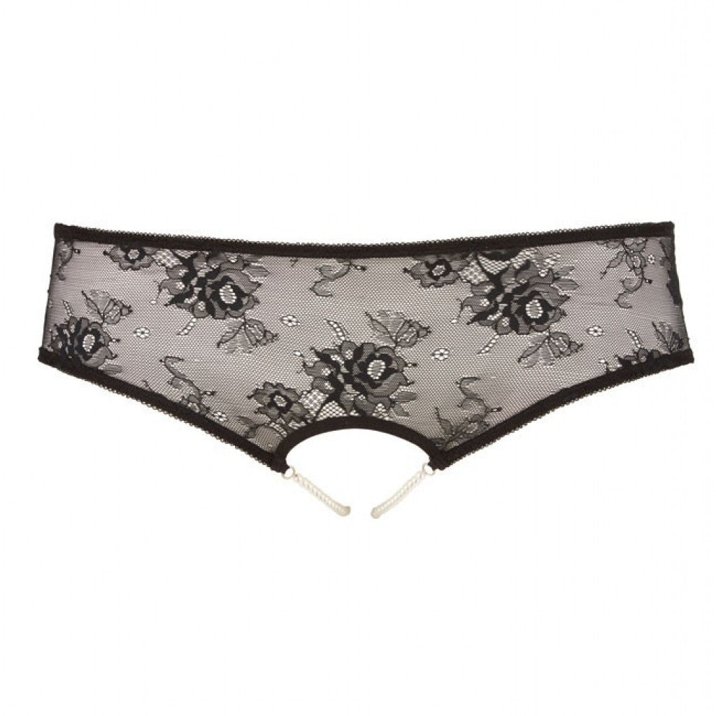 Crotchless Plus Size Panties with Pearls