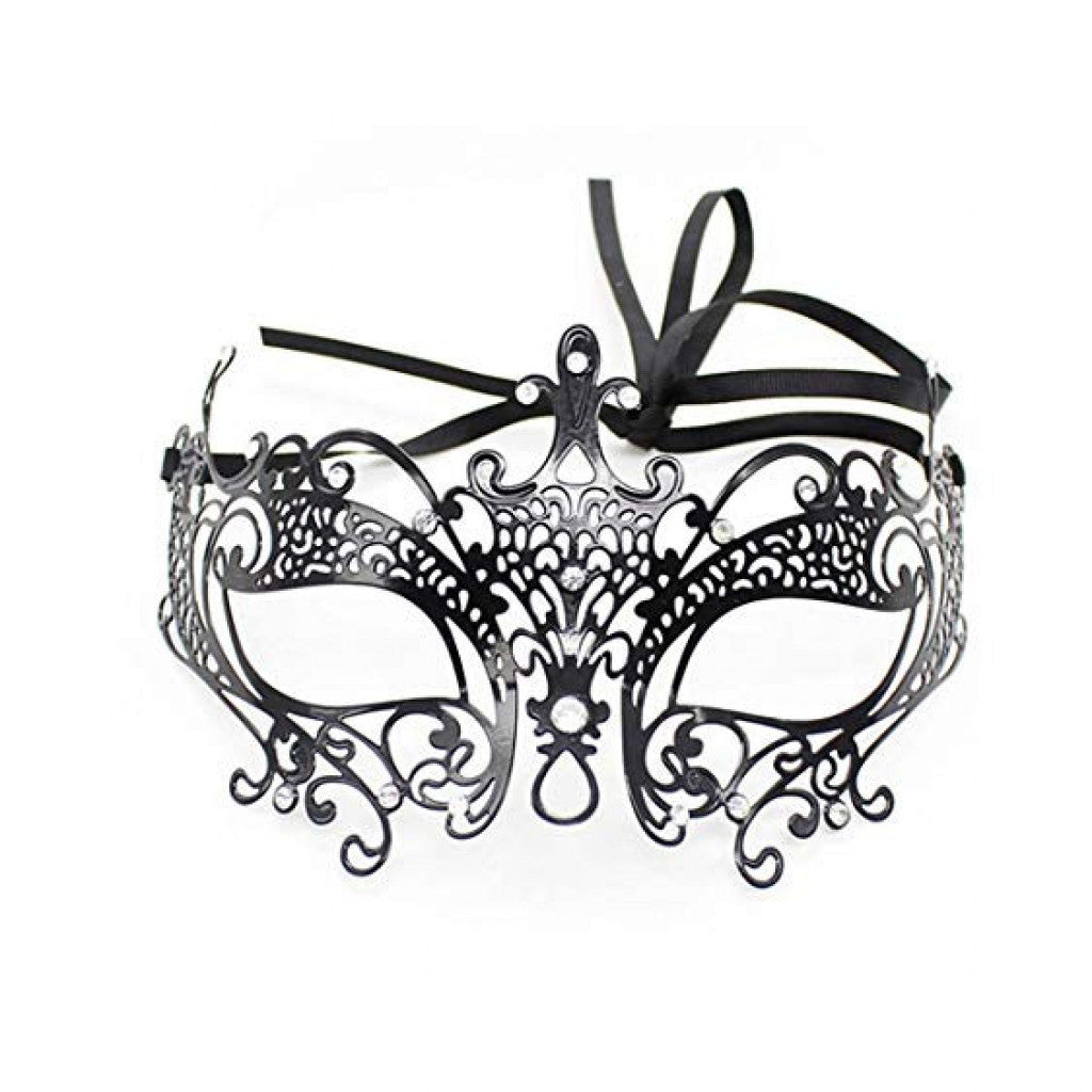 Decorative Metal Eye Mask with Rhinestone - image 2