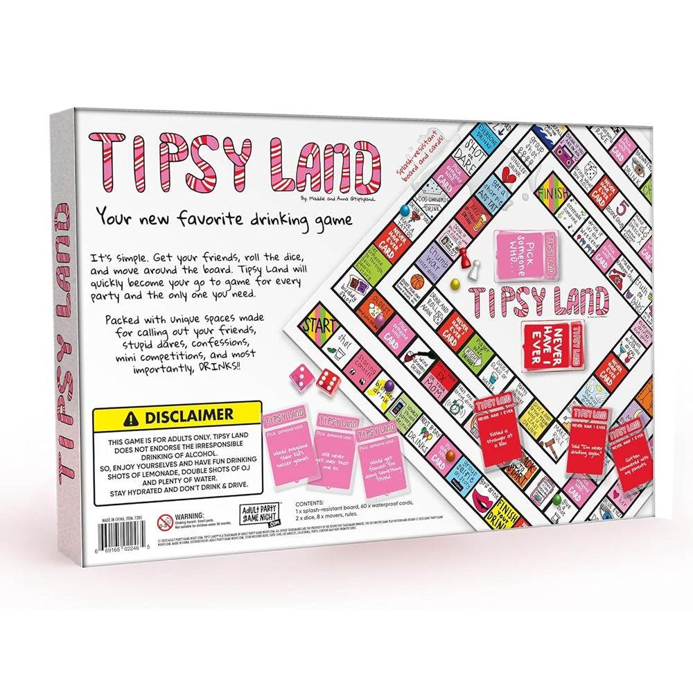 Tipsy Land Funny Party Board Game for Adults Κύρια εικόνα προϊόντος
