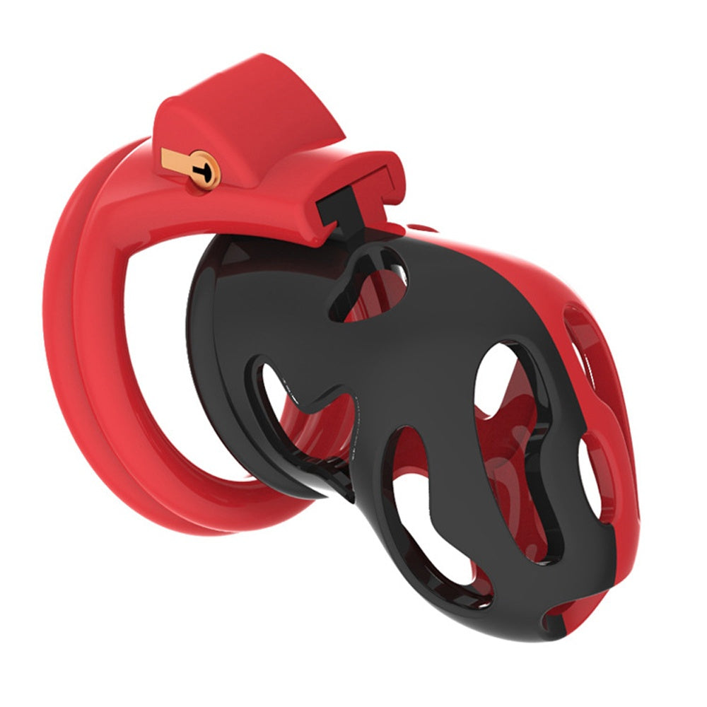 TRIFUS Black Red ABS Male Chastity penis Cage