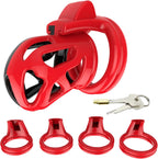 TRIFUS Black Red ABS Male Chastity penis Cage