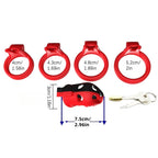 TRIFUS Black Red ABS Male Chastity penis Cage