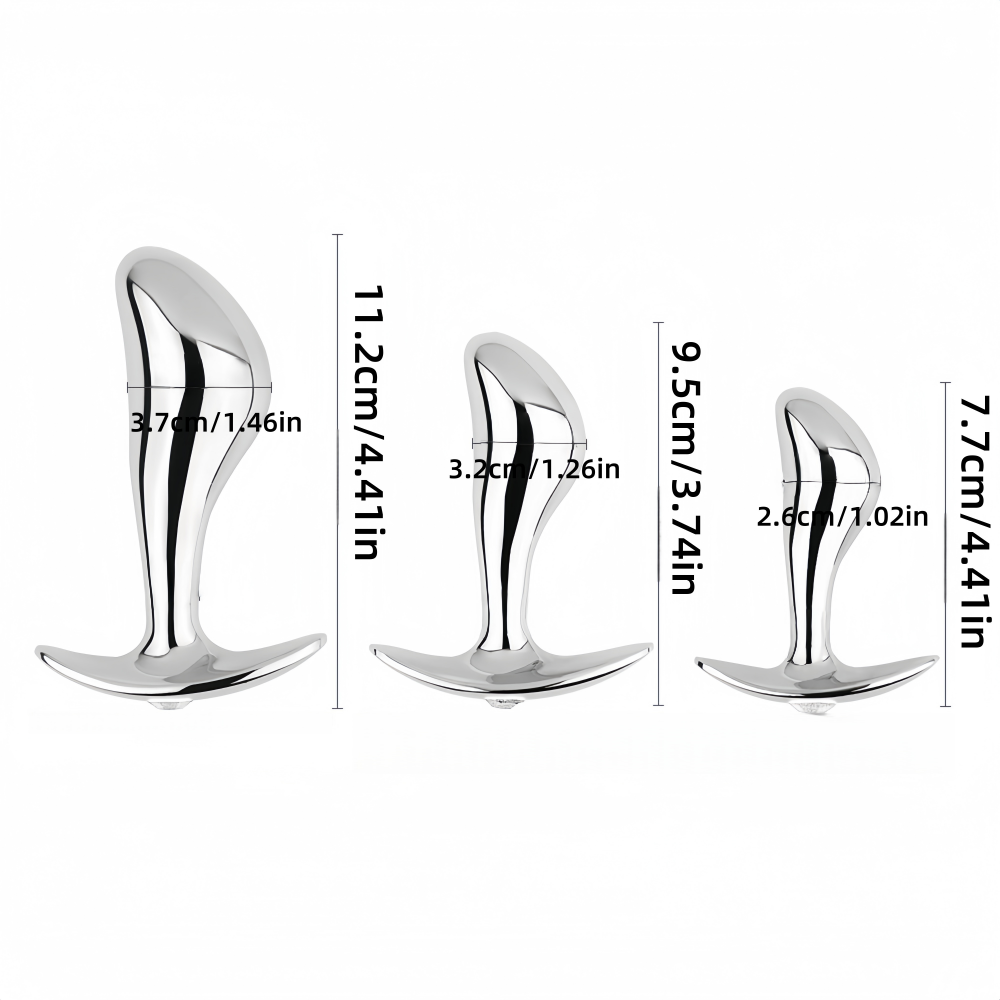 TOYBOY 3-Piece Finger Metal Anal Plug Set Δευτερεύουσα εικόνα προϊόντος