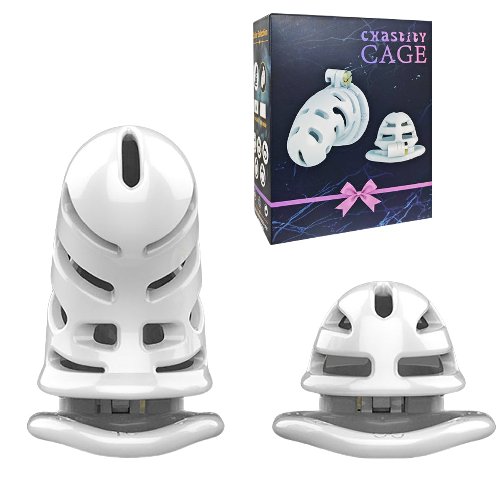 TOYBOY White Male Chastity Penis Cage Set