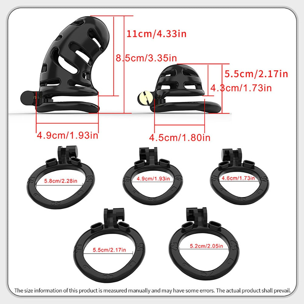 TOYBOY Black Male Chastity Penis Cage Set