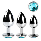 TOYBOY YOUR BOOTY Metal turquoise jeweled plug set