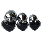 TOYBOY TRIO LUVASS Anal Plug Set with Black Heart Gem Base