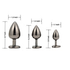 TOYBOY TRIO LUVASS Anal Plug Set with Black Heart Gem Base