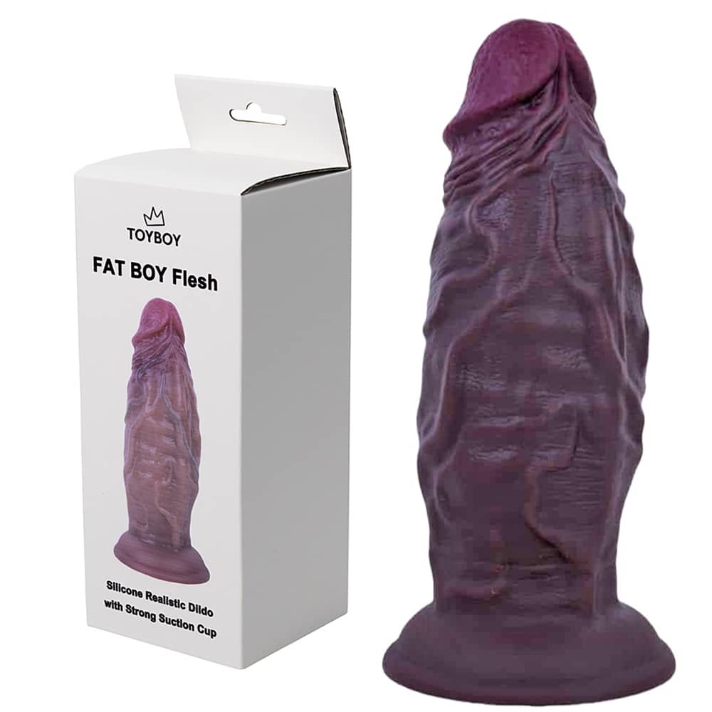 FAT BOY Flesh silicone dildo with suction base Main image