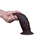 FAT BOY Black silicone dildo with suction base