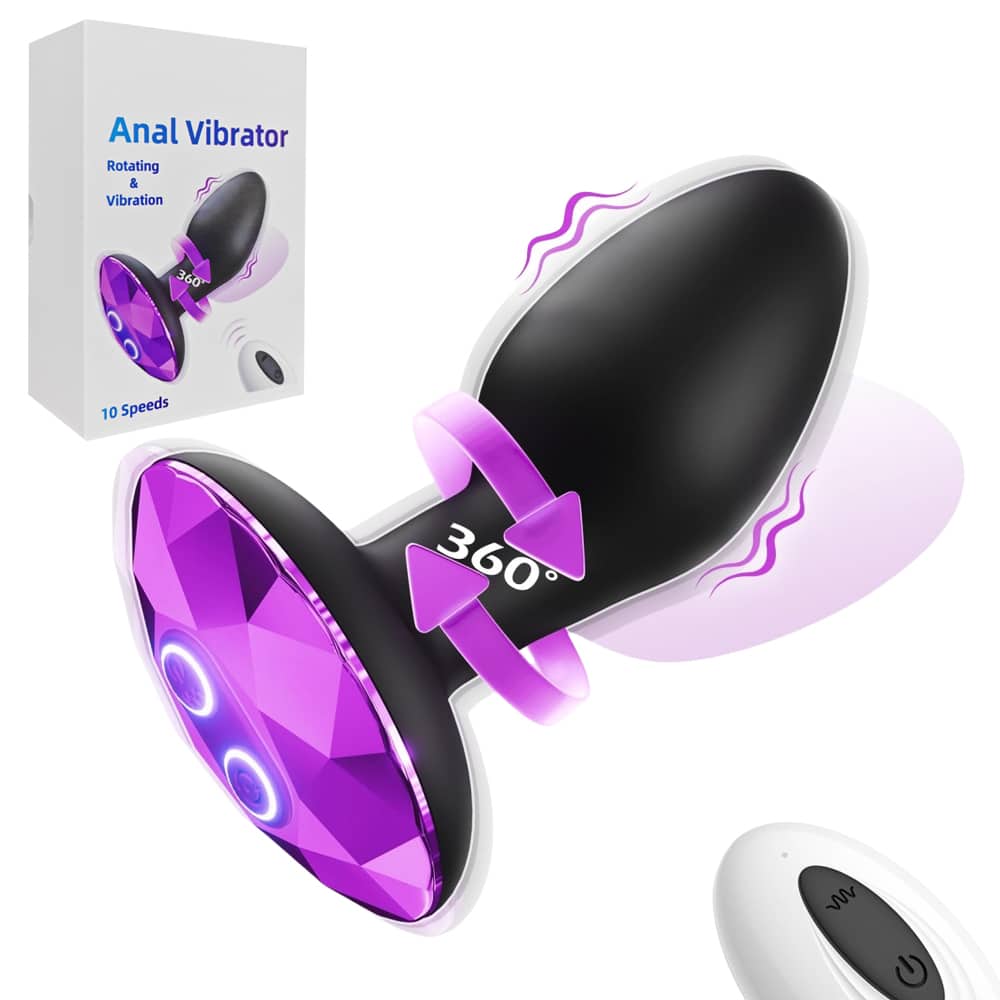 CRAZY SPINNER Vibrating Rotating Butt Plug with Remote Control Main image
