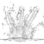 TOYBOY CRYSTAL THREESOME clear dildo set