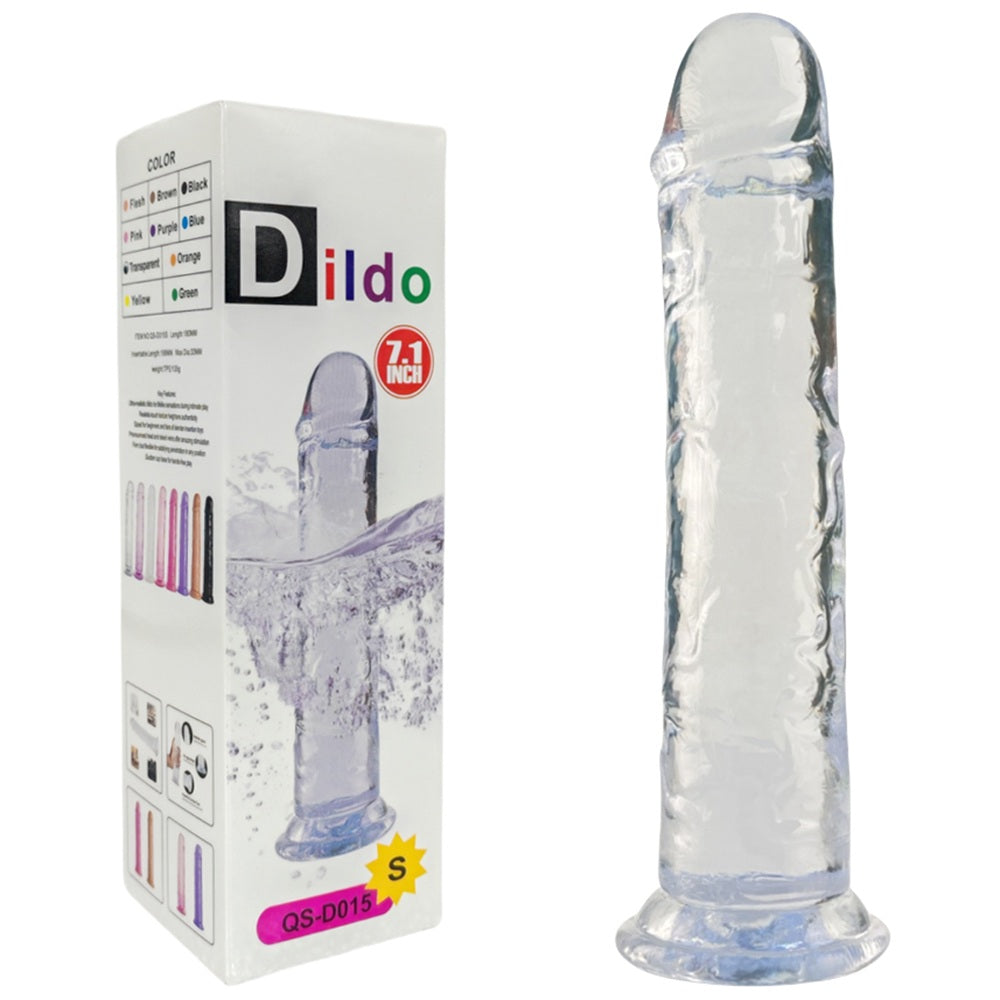 TOYBOY Clear TPE Dildo with suction cup 18 cm Main image