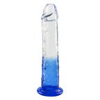 TOYBOY Clear-Blue TPE Dildo with suction cup 19 cm - image 2