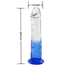 TOYBOY Clear-Blue TPE Dildo with suction cup 19 cm - image 4