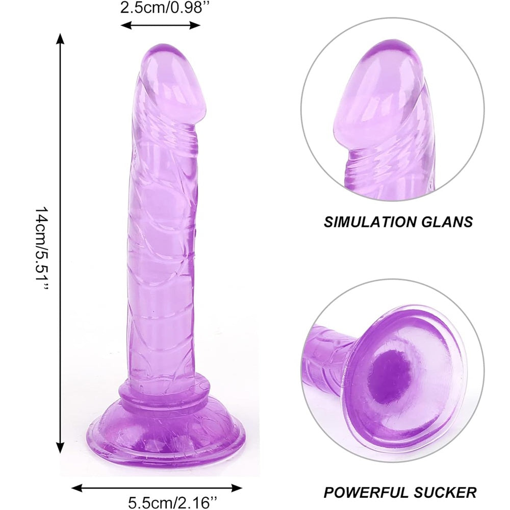 TOYBOY 3-Piece Multicolor TPE Dildo Set with suction