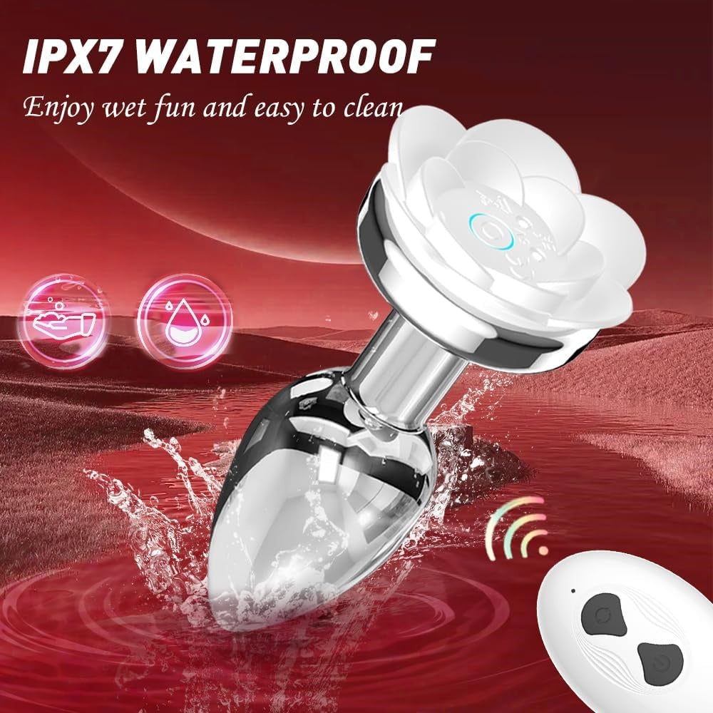 TOYBOY Remote Controlled vibrating Rose Metal Butt Plug - image 7