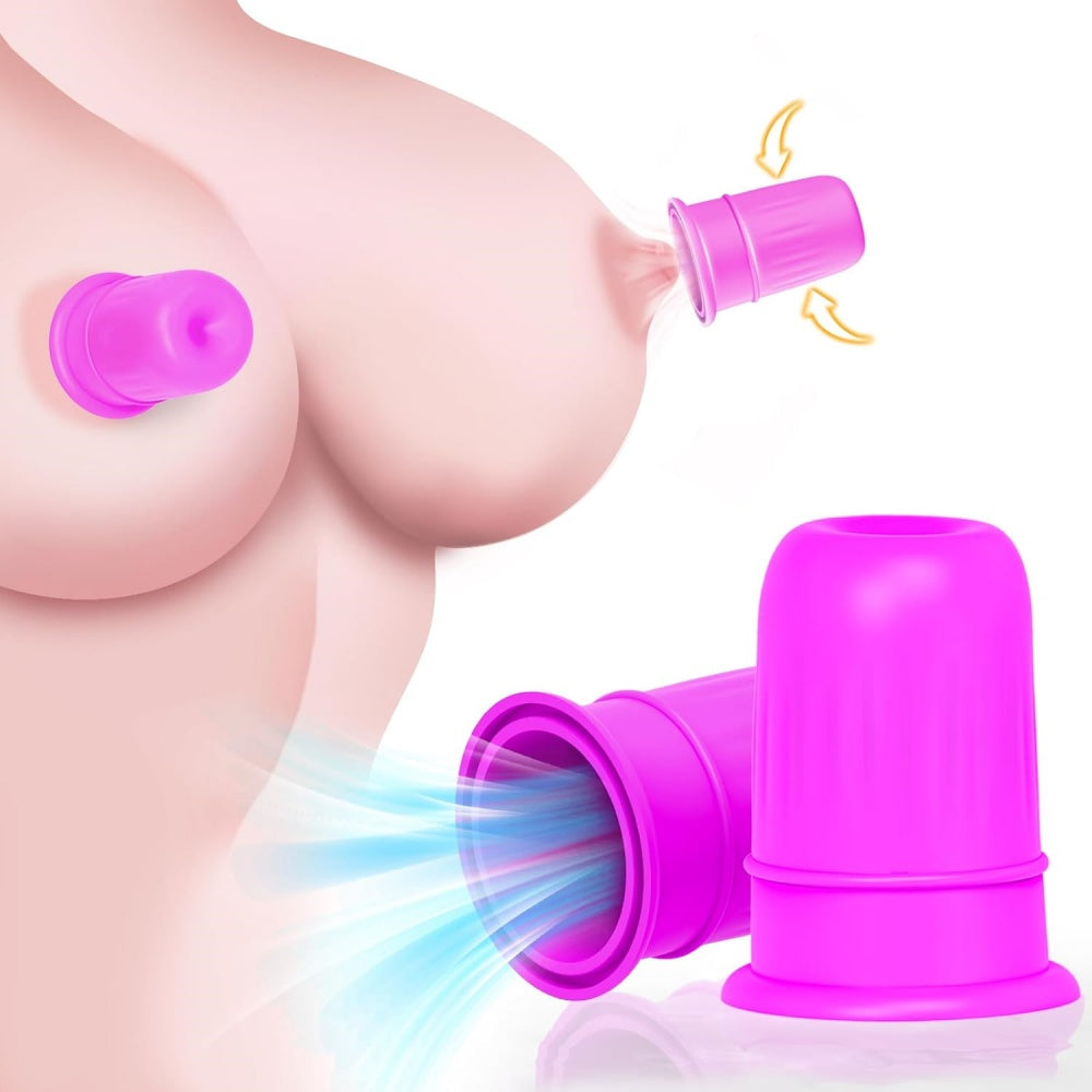 TOYBOX Purple Silicone Nipple Sucker Set