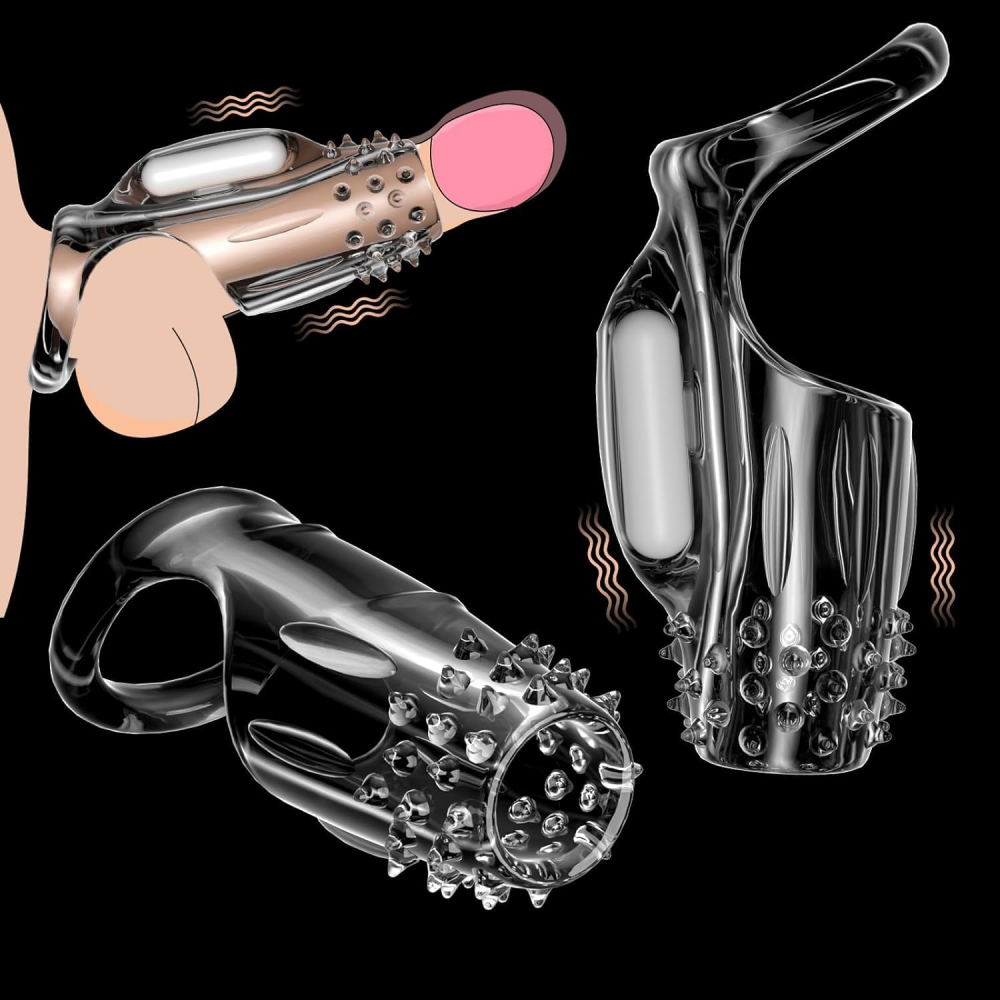 TOYBOY TOP GUN vibrating open-ended penis sleeve set