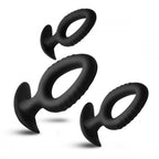 BRUNO SET 3-Piece Black Silicone Anal Plugs