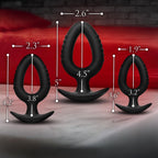 BRUNO SET 3-Piece Black Silicone Anal Plugs