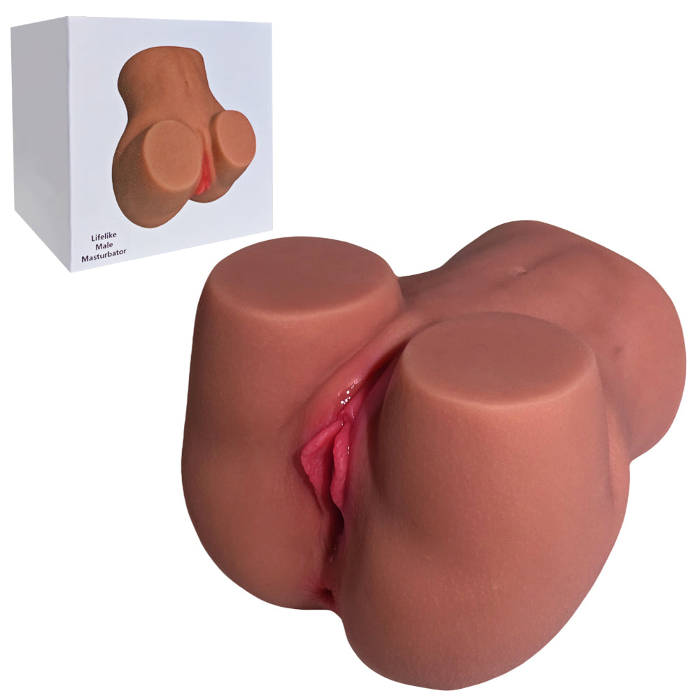 LUNA Brown vagina and anus masturbator for Men 0.9Kg Κύρια εικόνα προϊόντος