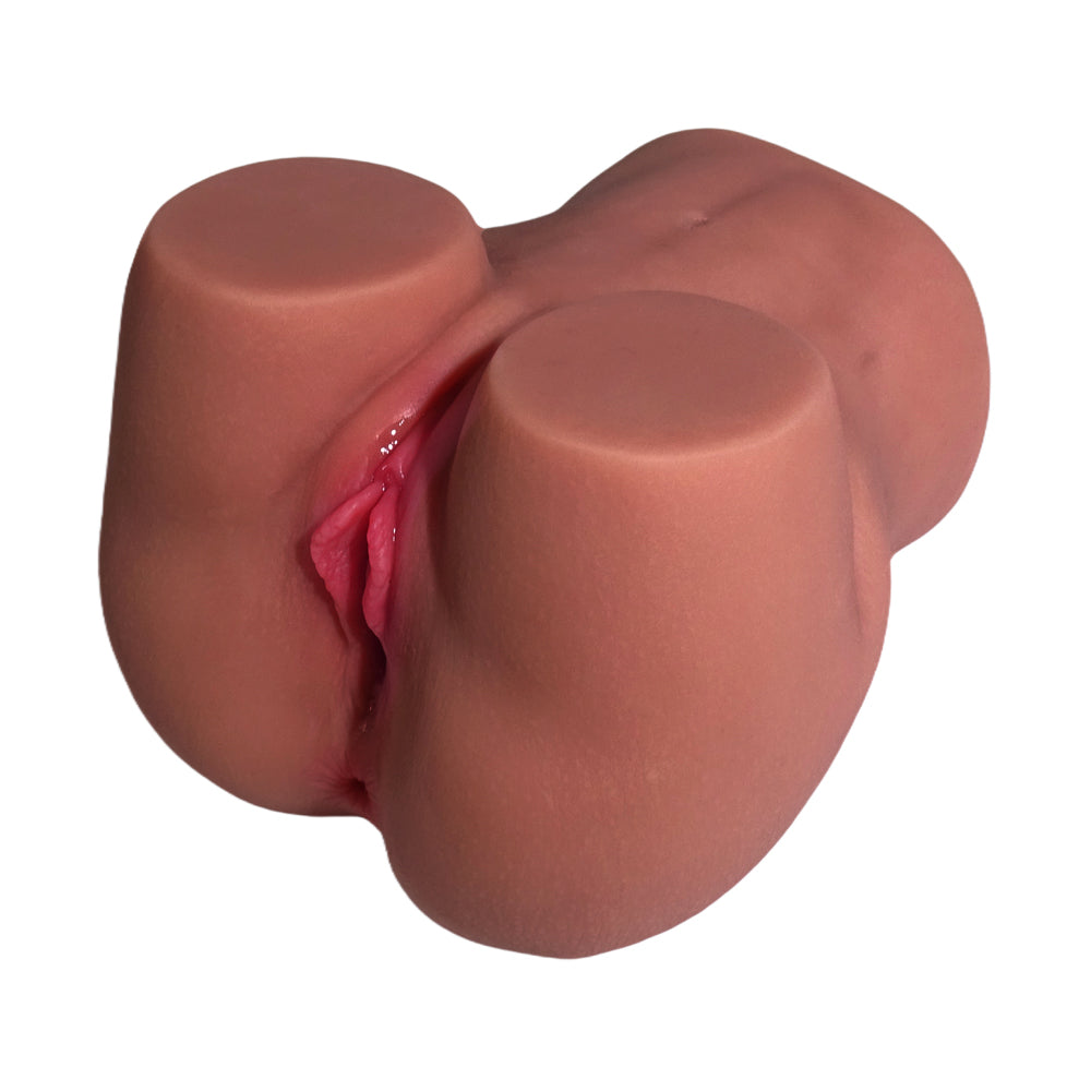 LUNA Brown vagina and anus masturbator for Men 0.9Kg