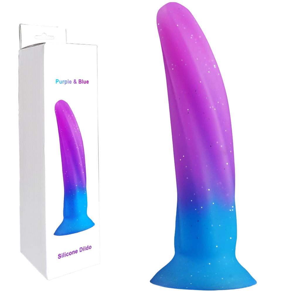 STRIKER Purple Blue Gradient silicone dildo with suction Κύρια εικόνα προϊόντος