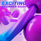 STRIKER Purple Blue Gradient silicone dildo with suction