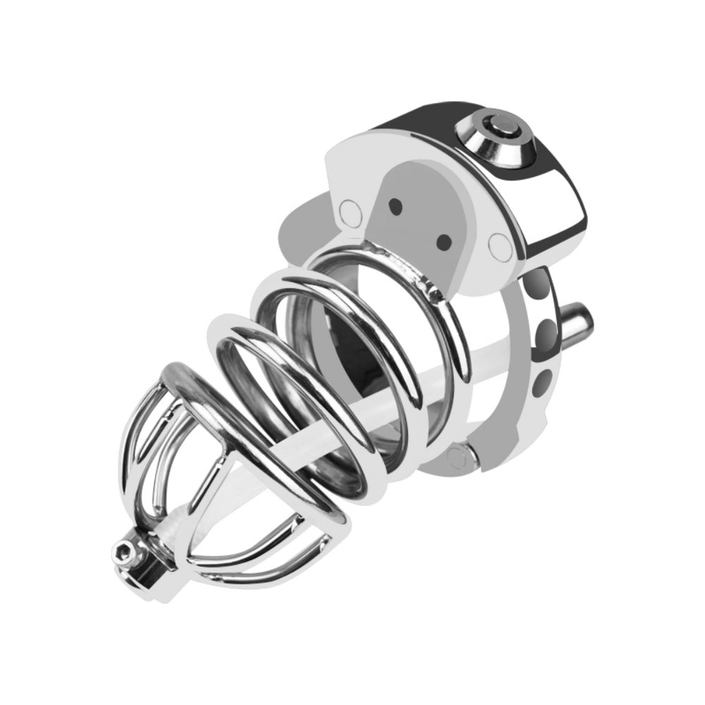 TOYBOY MANOS Steel chastity with Urethral Tube