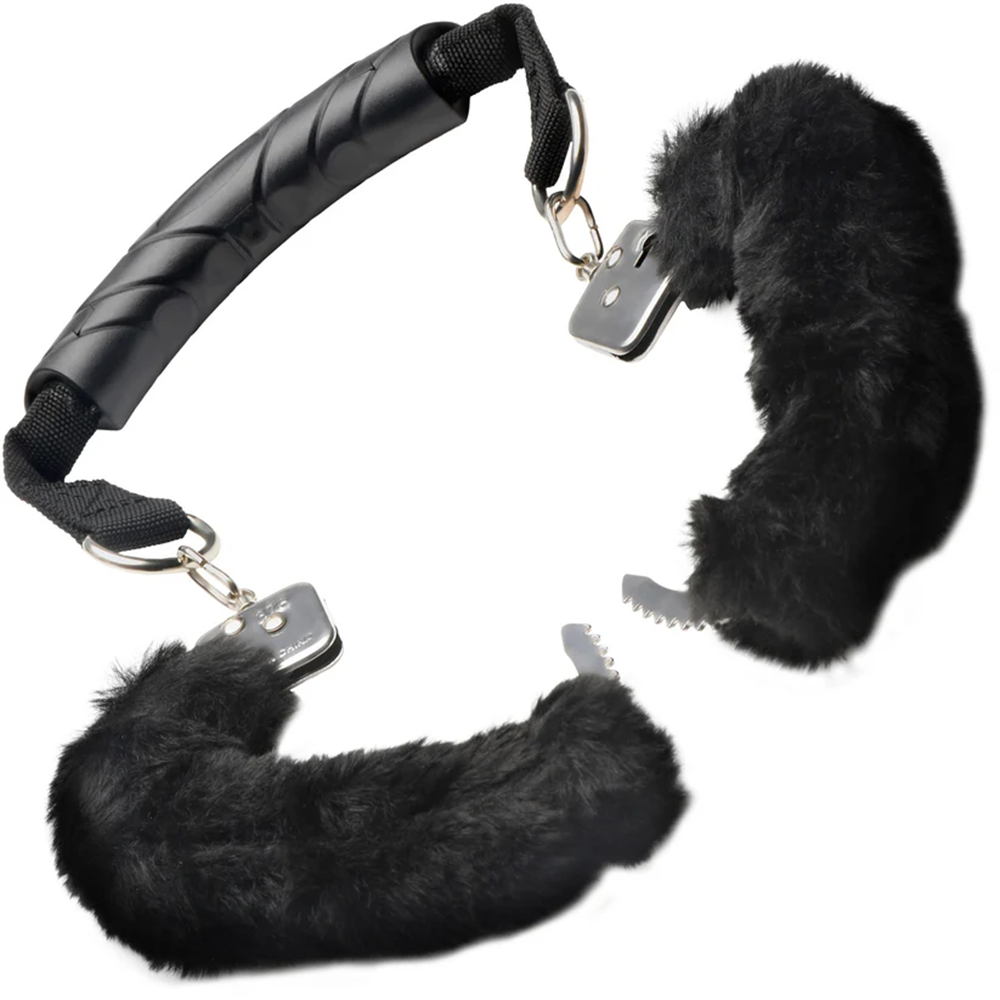 CUFF ME Handler Furry Handcuffs with Handle