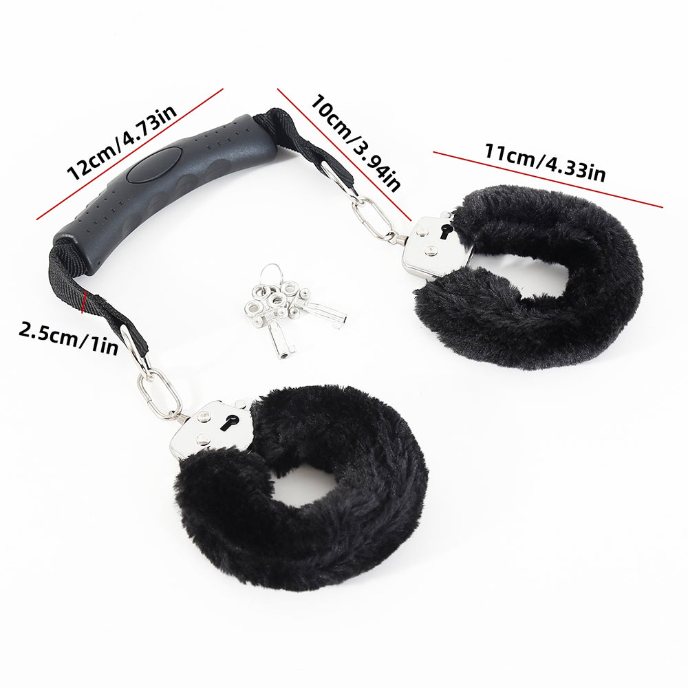CUFF ME Handler Furry Handcuffs with Handle