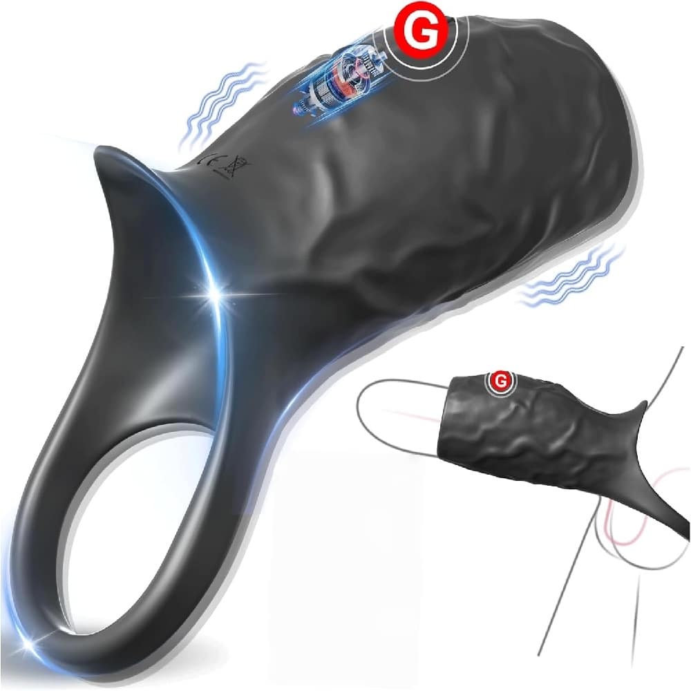 TOYBOY Black Penis Open end Vibe Sleeve