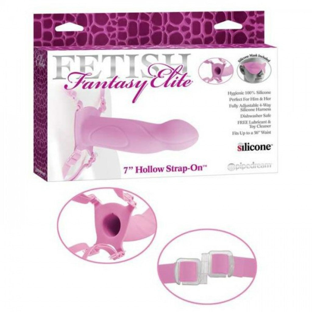 Fetish Fantasy 7” Hollow Strap-on Pink Δευτερεύουσα εικόνα προϊόντος