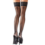 Hold-up Stockings with 8 cm wide lace top BLACK - image 7