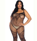 Leg Avenue Plus Size Lace-Net Bodystocking