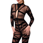 Noir Handmade Bondesque Black Catsuit - image 9