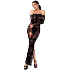 Noir Handmade Bondesque Opera Off-shoulder long dress BLACK - image 10