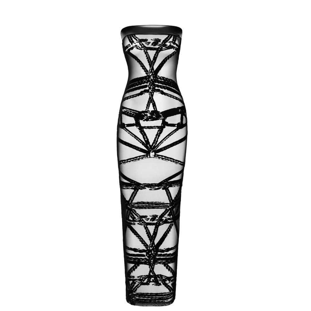 Noir Handmade Bondesque Opera Off-shoulder long dress BLACK Main image