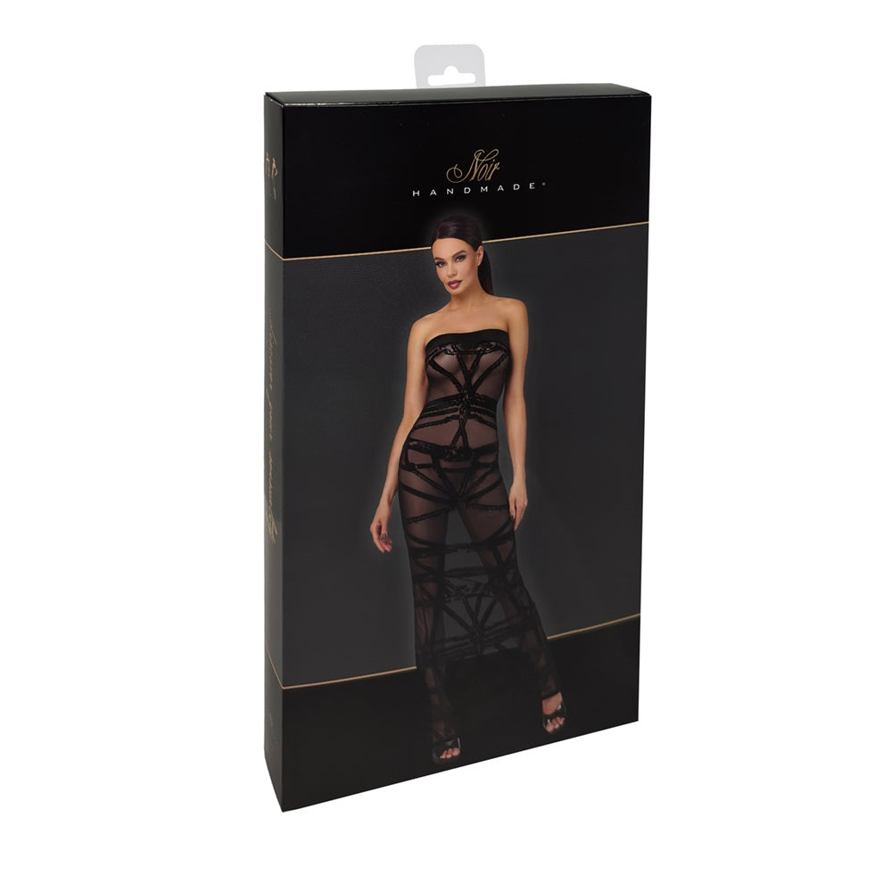 Noir Handmade Bondesque Opera Off-shoulder long dress BLACK - image 13