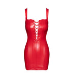 Noir Handmade Bombshell Lace-Up Mini Dress Red - image 6
