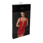 Noir Handmade Bombshell Lace-Up Mini Dress Red - image 13