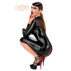 Noir Handmade Luxuria Crystal Back Sheer Midi Dress BLACK - image 8