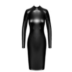 Noir Handmade Luxuria Crystal Back Sheer Midi Dress BLACK - image 6