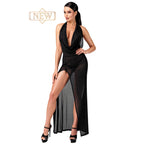 Noir Handmade Onyx Liquid Long black dress - image 4