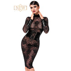 Noir Handmade Noirelle Lace Corset Midi dress BLACK - image 8