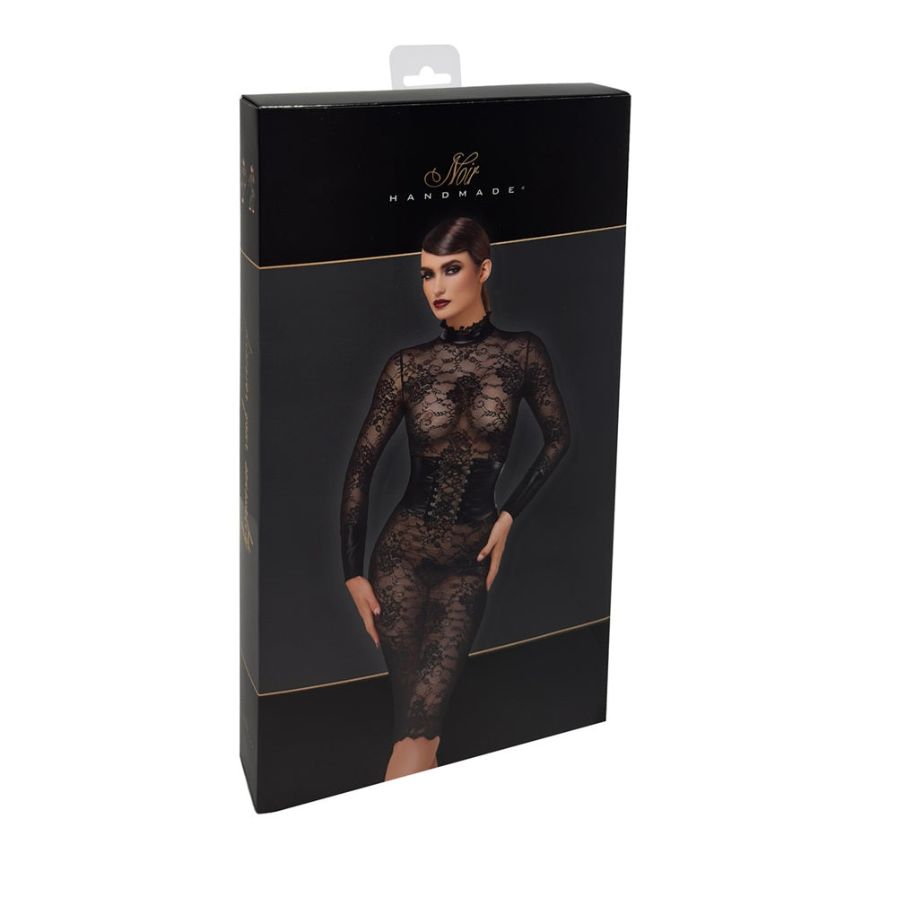 Noir Handmade Noirelle Lace Corset Midi dress BLACK - image 13