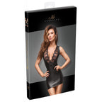 Noir Mini Dress with Deep V Cut - image 3