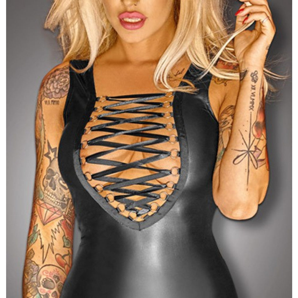 Noir MiniDress with Lacing - image 2
