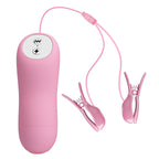 Pink Romantic Wave Vibrating nipple clamps with Electro stimulation - image 7